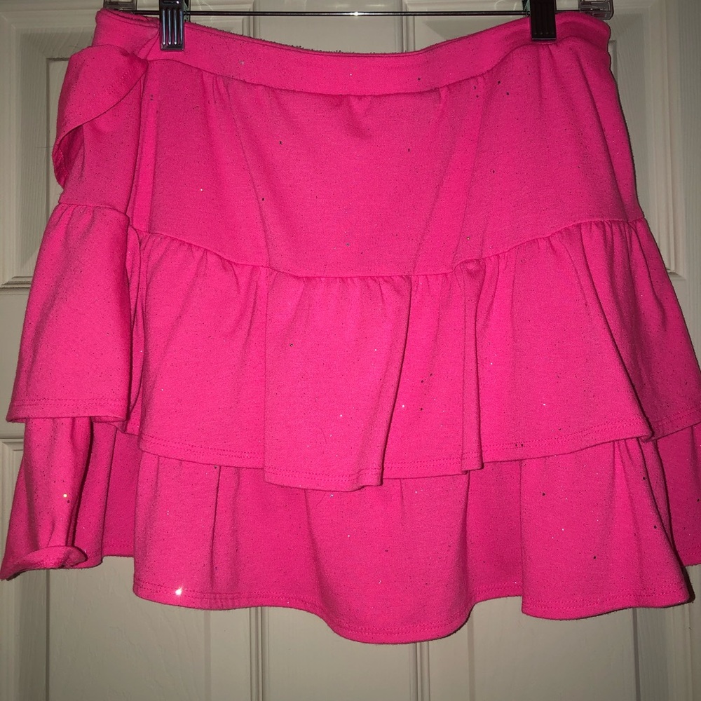 Justice pink sparkle skort 18+